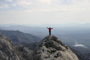 man on mountain