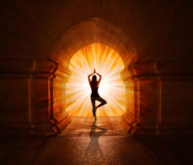 Woman doing yoga and meditation